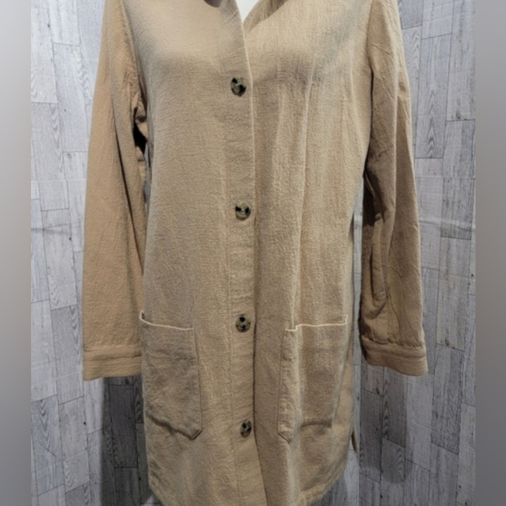 Soft Surroundings long tan shirt/dress size M